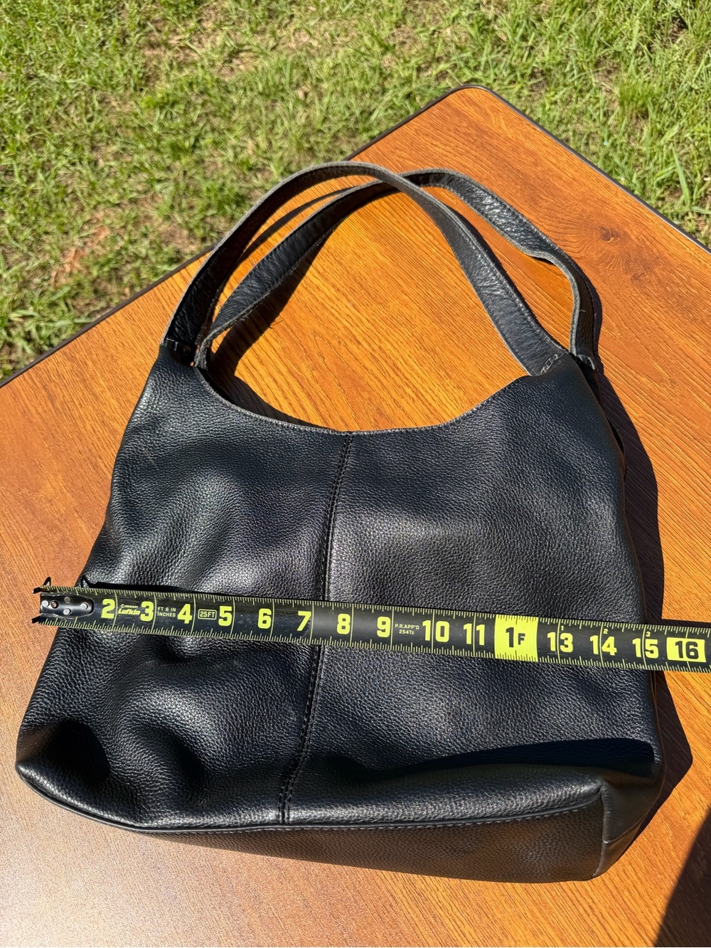 The Sak Huntley Black Leather Hobo Shoulder Bag Slouchy Large - Picture 6 of 14